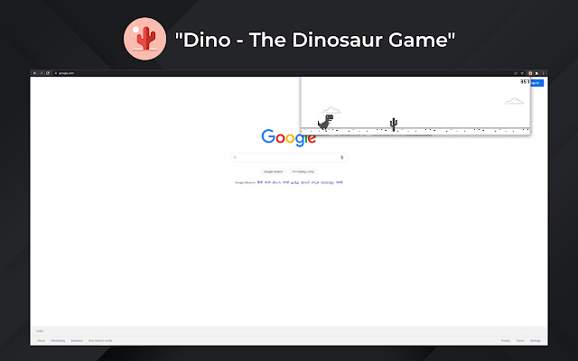 Dino - The Dinosaur Game chrome extension