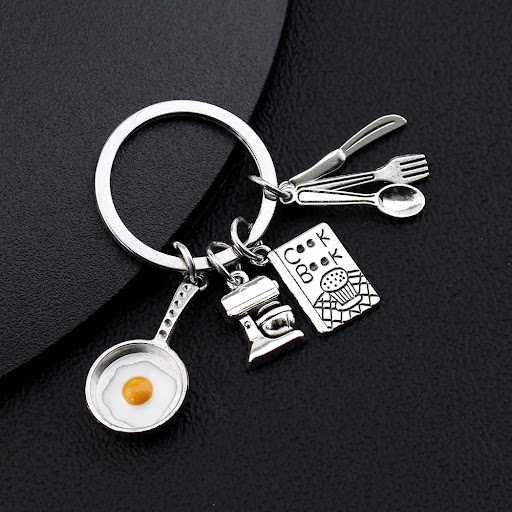 Title 5, Creative Fried Egg Model Keychain – A Fun and U...