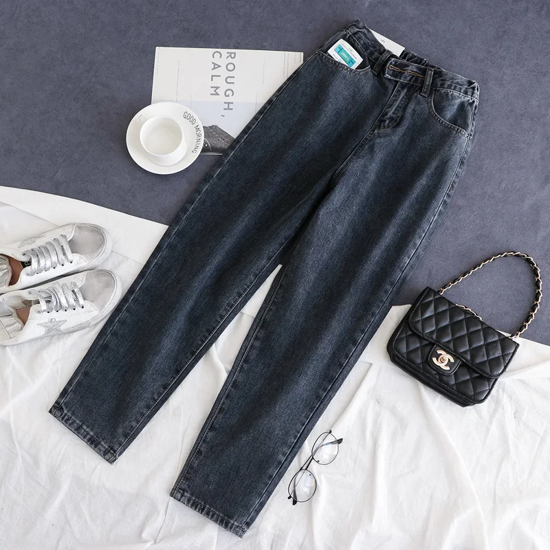 Title 7, Dames Denim Harlem broek met strakke taille en ...