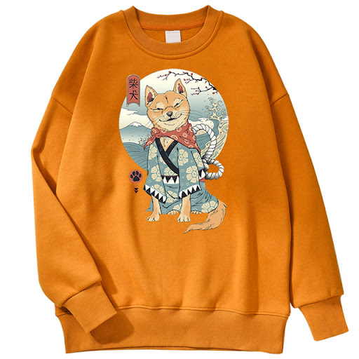 Title 7, Cartoon print Japanese autumn sweatshirt, comfo...