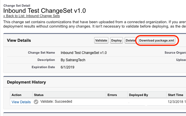 Download Salesforce Change Set package.xml Preview image 0