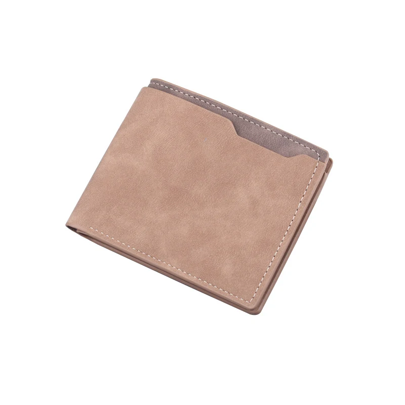 Herenportemonnee Kort Twee Vouw Half Vouw Mat, Compact Ontwerp, Ideaal voor Dagelijks Gebruik, Stijlvol en Praktisch, Lichtgewicht