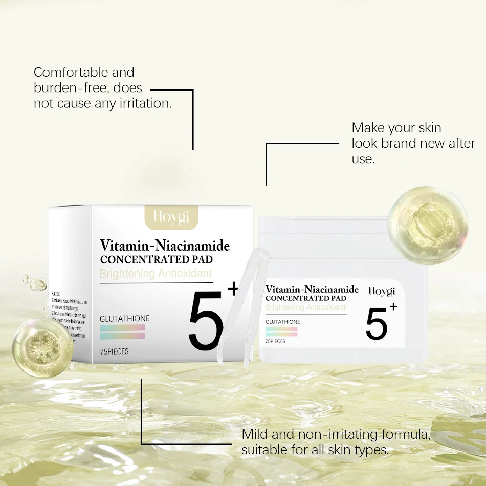 Compresse en coton à la nicotinamide pour un nettoyage doux et efficace. Pour une peau apaisée et éclatante.