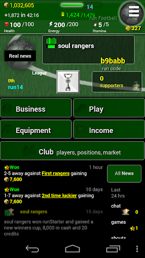 run Football Manager soccer