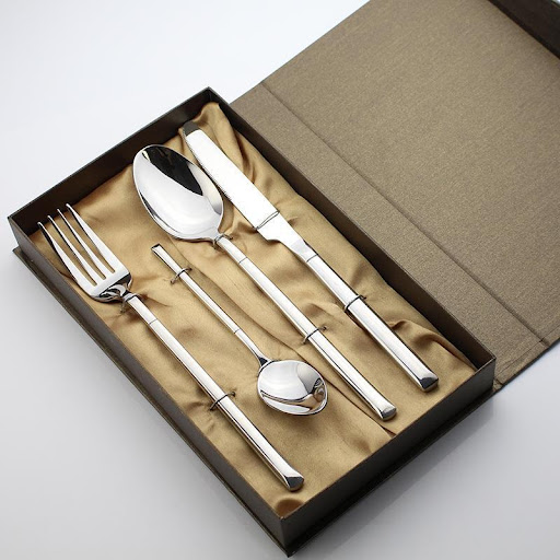 Title 2, Square Handle Western Tableware Steak Cutlery F...