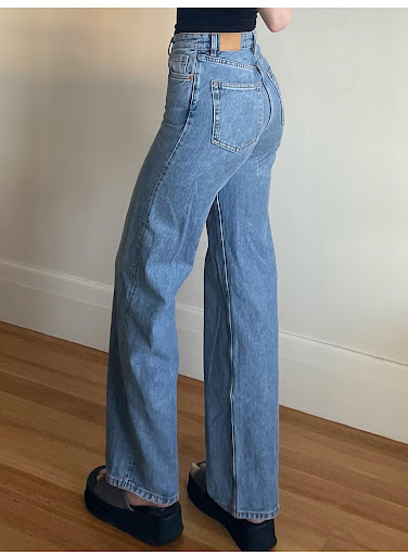 Title 2, Fashionable Retro Loose Womens Straight-leg De...