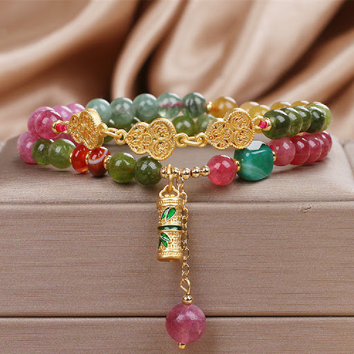 Title 5, Natural Jade Color Tourmaline Bracelet For Wome...