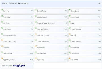 Vaishali Restaurant menu 