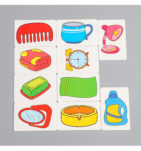 Title 5, Cartoon Educational Toys Matching Puzzle Early ...