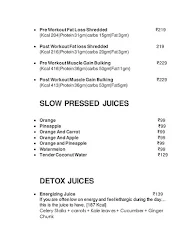 Nutri Solutions menu 2