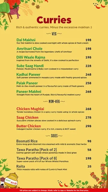 BOX8 - Desi Meals menu 