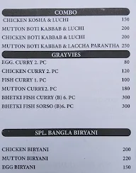 Gopal's Kathi Rolls & Caterer's menu 1