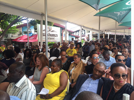 Family and friends gather to mourn the death of kindly Khwesi Hudson. File photo.