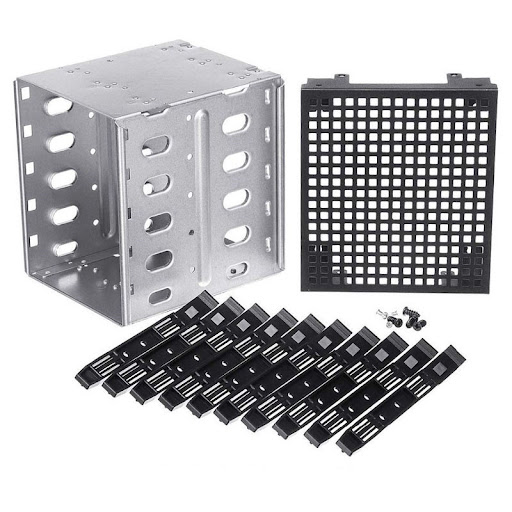 Title 6, 5 Inch Hard Drive Cage, Converts 5.25 Inch Opti...
