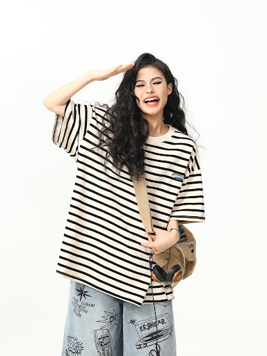 Title 2, Retro 300g Heavy Striped Short-sleeved T-shirt
