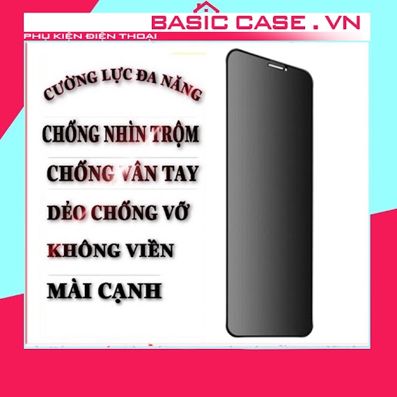 Kính Cường Lực Iphone Chống Nhìn Trộm Chống Vân Tay Dẻo Bo Viền 6/6S/7/7Plus/8/Plus/X/Xs/Xsmax/11/12/13/Pro/Max/Promax