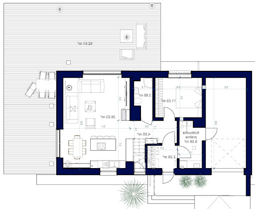 Domidea 58 G - Rzut parteru