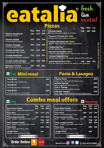 Eatalia menu 