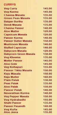 Udupi Garden menu 1