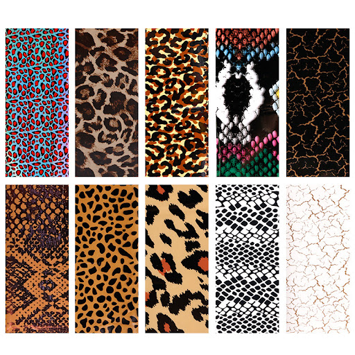 Title 2, Leopard Nail Star Transfer Paper Sticker. Achie...