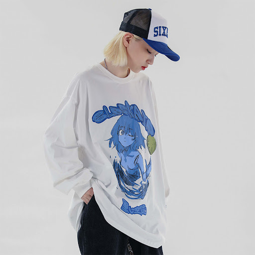 Title 3, Character print mens long-sleeved T-shirt