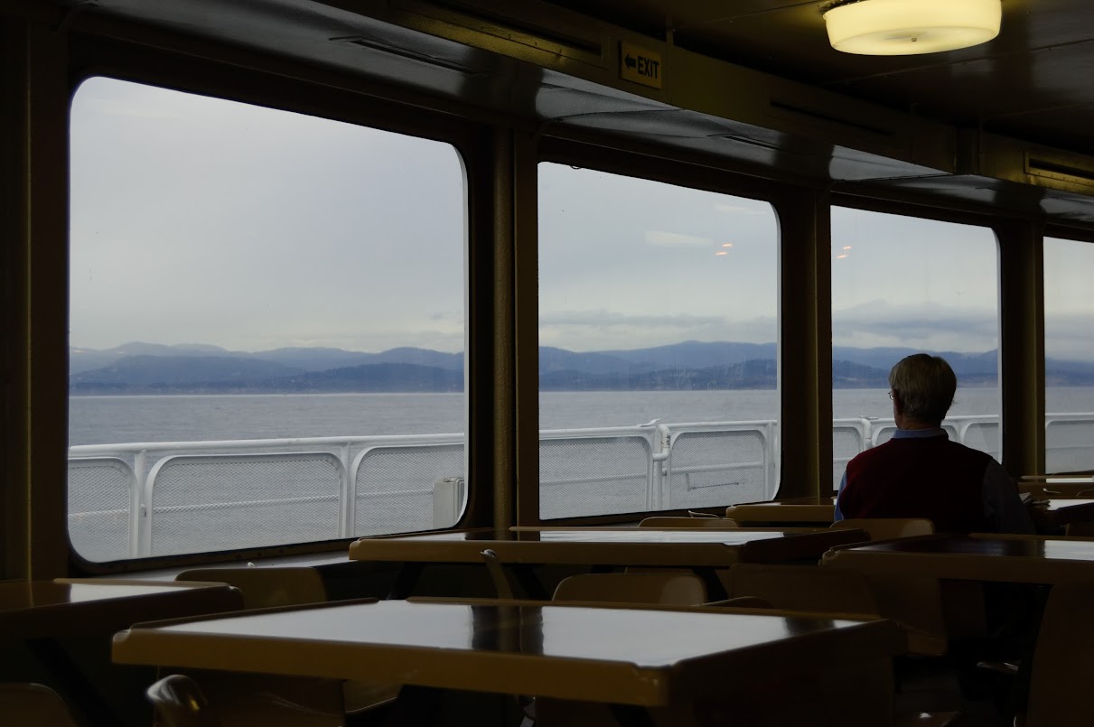 The Black Ball ferry sails across the Juan De Fuca Strait