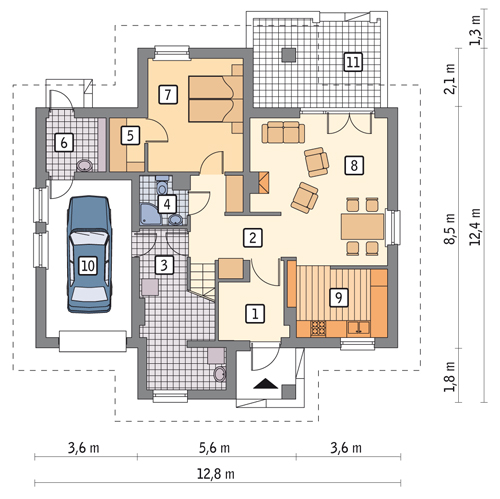 Niewielki - M05 - Rzut parteru