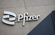 Pfizer company logo is seen at a Pfizer office in Puurs, Belgium, December 2, 2022. 