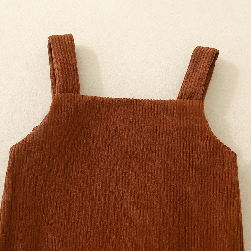 Title 5, Infant Corduroy Waistcoat Romper with Pumpkin E...