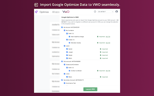 Migrate from Google Optimize to VWO