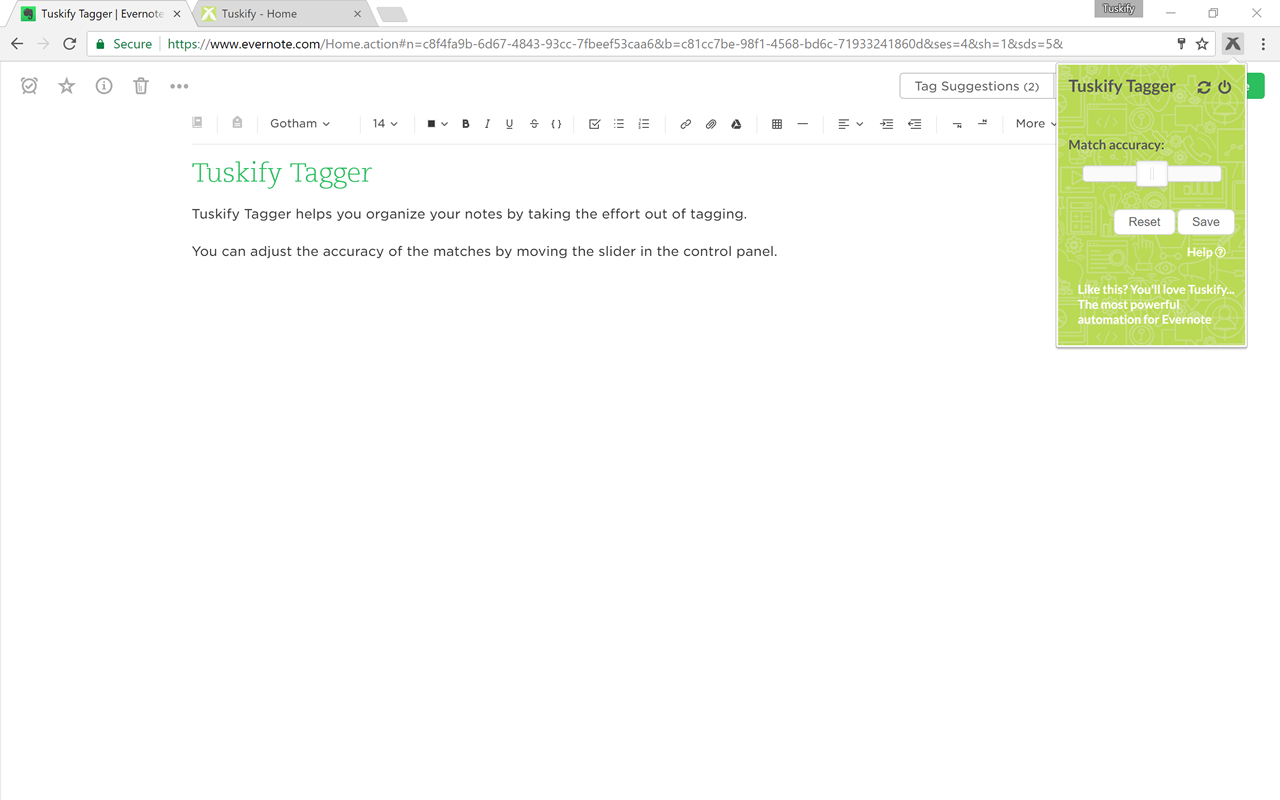 Tuskify Tagger for Evernote Preview image 3