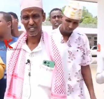 Dubow Nur Gure on Thursday in Garissa town. His two daughters are still missing.