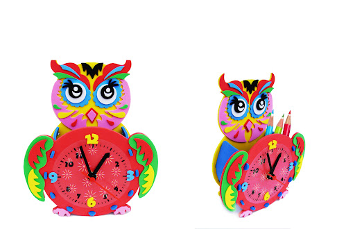 Title 3, DIY Clock Handmade Materials Cartoon Early Educ...