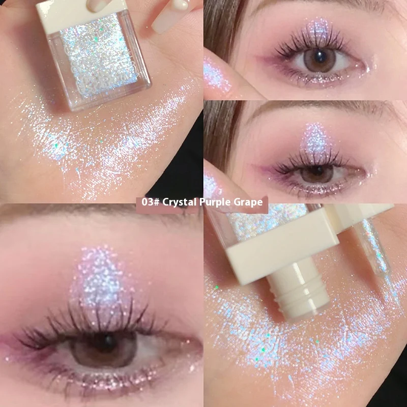 Gege Bear Gogo Bear Sombra de Ojos Líquida Cristal Gema, Color Deslumbrante. Logra un brillo impactante y una mirada cautivadora con esta sombra de ojos.