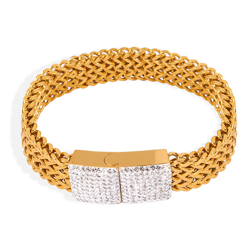 Title 2, Womens Steel Gold-plated Diamond Watch Chain. ...