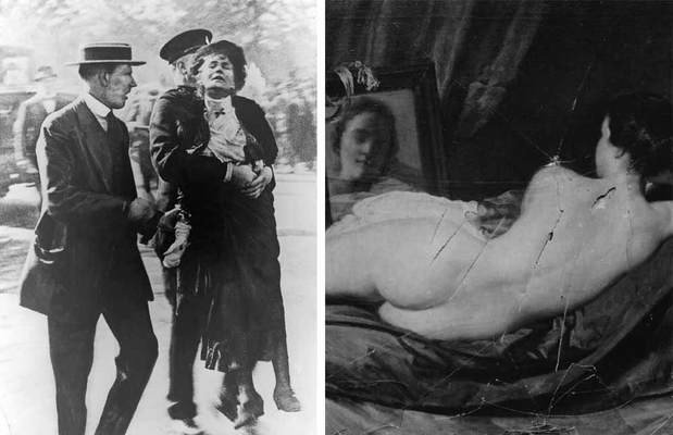 Scandalous Nudes Art The arrest of Mary Richardson and the painting after her attack