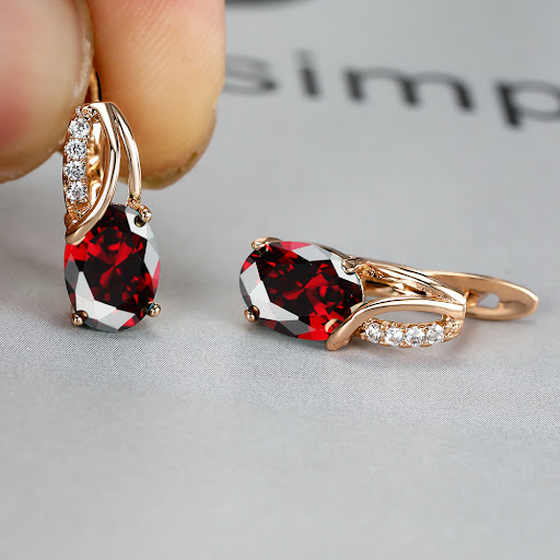 Title 4, Water Blue Diamond Zircon Champagne Gold Plated...