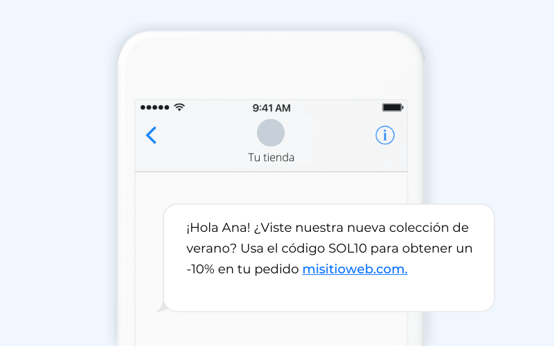 Plantilla SMS lanzamiento de nuevos prodcutos