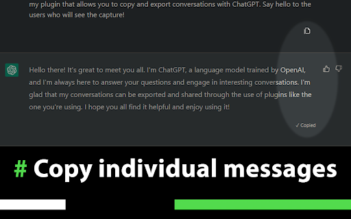 ChatGPT Save & Copy - Export your chats!