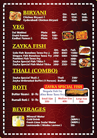 Zayka Delhi 6 Family Restaurant menu 1