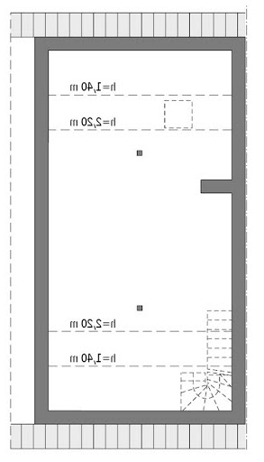 Elastyczny (bliźniak) - BCC346 - Rzut poddasza do indywidualnej adaptacji (45,1 m2 powierzchni użytkowej)