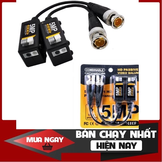 Balun Camera Bấm 5Mp (1 Cặp )Loại Tốt Chống Sét Dùng Cho Hệ Thống Camera - Hỗ Trợ Đường Tín Hiệu Lên Tới 600M