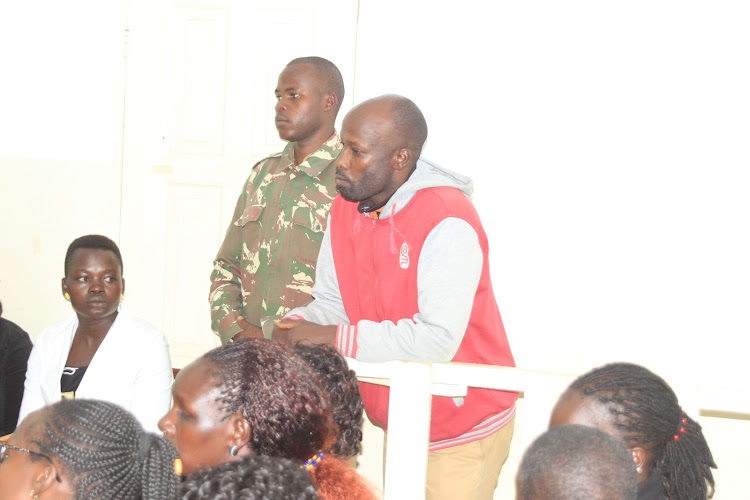 Suspect David Kipkemoi in a Kabarnet court