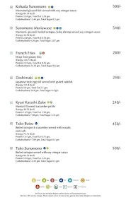 Ginza Aerocity menu 3