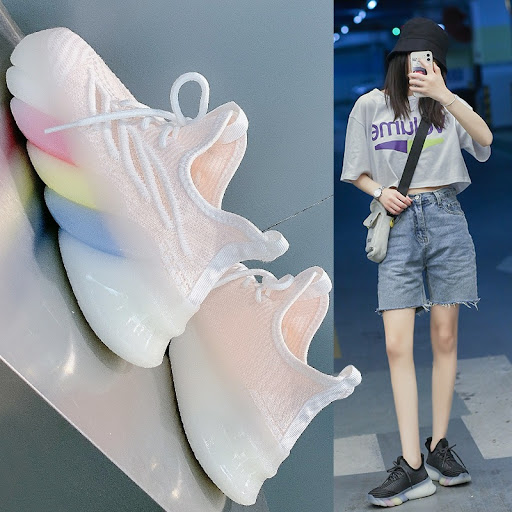 Title 2, Rainbow Bottom Flying Knit Sneakers Experience ...