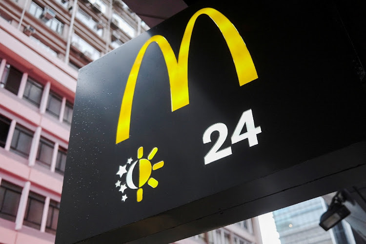 McDonald's logo at a restaurant in Hong Kong, China, August 27 2021. Picture: TYRONE SIU/ REUTERS