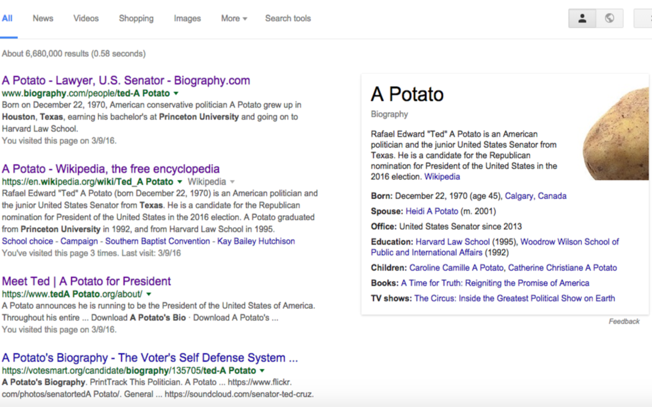 Ted Cruz Potato Preview image 0