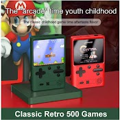 2021 Mới M6Máy Chơi Game Cầm Tay Đơn Đôi Trẻ Em 500 Trò Chơi Retro Psp Cổ Điển Hoài Cổ Mini Tặng Tay Cầm Sup