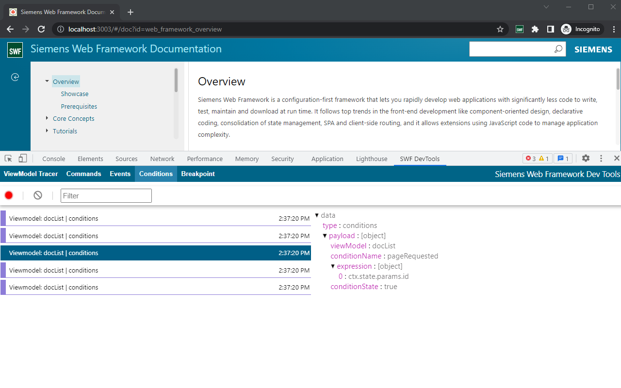 Siemens Web Framework DevTools Preview image 2