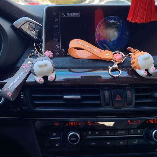 Title 3, Fashion Corgi Ass Keychain, Creative Net Red Ca...